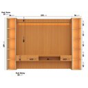 Ver imagem 3 de Painel para TV até 84 Polegadas Ripado LED com Vidro Reflecta 100% MDF 219CMX305CM Vitoria Regia Yescasa Nature