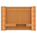 Ver imagem 2 de Painel Ripado para TV até 84 Polegadas com LED com Vidro Reflecta 100% MDF 305cmx219cm Portas Vitoria Regia Yescasa