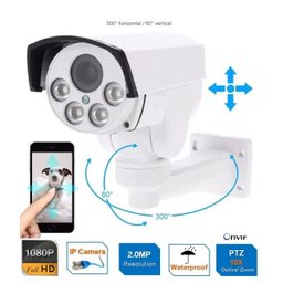 Câmera Ip Full HD 1080P Zoom Optico 10X Wi-Fi Profissional Possui Protocolo Onvif Grava Audio - 9