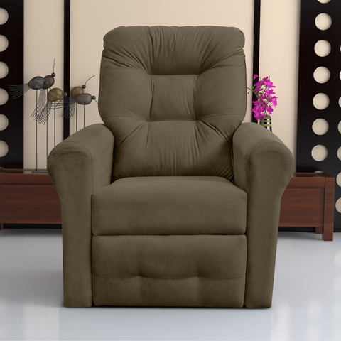 Poltrona Reclinável para Descanso Guaíra Suede Cappuccino
