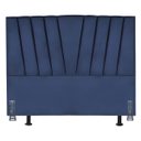 Ver imagem 2 de Cabeceira Cama Box Casal 140 Cm Noah em Suede com Frame:azul Marinho