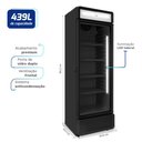 Ver imagem 3 de Refrigerador Expositor Vertical Hq 439 Litros Porta de Vidro Preto Hq-439REVPVX