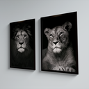 Ver imagem 1 de QUADRO DECORATIVO DUPLA LEÃO E LEOA