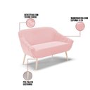 Ver imagem 6 de Kit 01 Namoradeira E 01 Poltrona Suede Rosa Bebê Natural