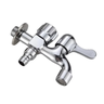 Torneira de Tanque Máquina Lavar Uso Geral 2 Saídas Lavanderia Inox Cromada Metal Abs Premium - 2