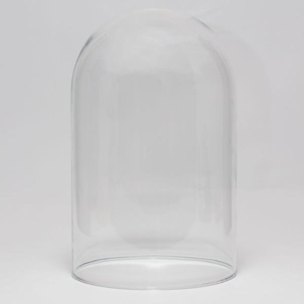 Redoma de vidro lisa - média - 2