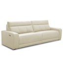 Ver mais imagens de Sofá 3 Lugares Rettrátil Reclinável Elétrico 254cm Mazi L06 Couro Off White - Lyam Decor