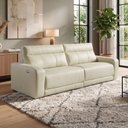 Ver imagem 4 de Sofá 3 Lugares Rettrátil Reclinável Elétrico 254cm Mazi L06 Couro Off White - Lyam Decor