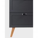 Ver imagem 4 de Gabinete para Banheiro Milano 3 Gavetas MDF 80cm Grafite On Móveis