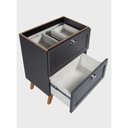 Ver imagem 3 de Gabinete para Banheiro Milano 3 Gavetas MDF 80cm Grafite On Móveis