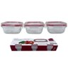 Conjunto 3 Potes de Vidro com Tampa Hermética 170ml Quadrado - 7