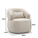 Ver imagem 7 de Poltrona Decorativa Boucle Orgânica Sala de Estar Luxo com Almofada