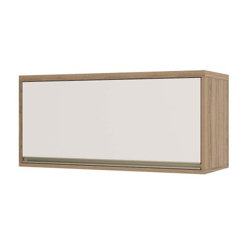 Armário Aéreo 80cm 1 Porta Basculante Mel Vanilla C/Pérola