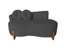 Ver imagem 2 de Namoradeira Sofá 02 Lugares Feijão Lounge Orgânica Boucle Cinza