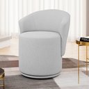 Ver imagem 1 de Poltrona Orgânica Living Mavi Fixa Bouclê Cinza Claro - Abmaza
