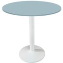 Ver imagem 1 de Mesa Zeta Ferro Branco 75 Cm (alt) Disco Redondo Tampo Mdp Redondo 70 Cm (larg) X 2,50 Cm (alt)