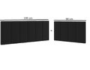 Ver imagem 7 de Cabeceira em L para Cama Box Solteiro Proteção Lateral Estofada - Preto Suede