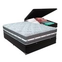 Ver imagem 1 de Cama Box com Baú Preto e Colchão Casal Black Grafit Anjos