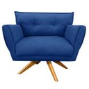 Ver imagem 4 de Kit 2 Poltronas Giratória Anitta Suede - D'Rossi - Verde