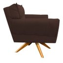 Ver imagem 4 de Kit 2 Poltronas Giratória Anitta Suede com Strass - D'Rossi - Marrom