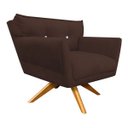 Ver imagem 2 de Kit 2 Poltronas Giratória Anitta Suede com Strass - D'Rossi - Marrom