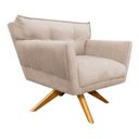 Ver imagem 4 de Kit 2 Poltronas Giratória Anitta Suede com Strass - D'Rossi - Bege