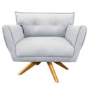 Ver imagem 4 de Kit 2 Poltronas Giratória Anitta Suede com Strass - D'Rossi - Cinza
