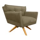 Ver imagem 3 de Kit 2 Poltronas Giratória Anitta Suede com Strass - D'Rossi - Marrom Rato
