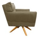 Ver imagem 4 de Kit 2 Poltronas Giratória Anitta Suede com Strass - D'Rossi - Marrom Rato