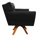 Ver imagem 4 de Kit 2 Poltronas Giratória Anitta Suede com Strass - D'Rossi - Preto