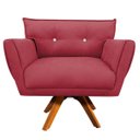 Ver imagem 2 de Kit 2 Poltronas Giratória Anitta Suede com Strass - D'Rossi - Rose