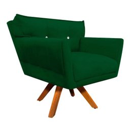 Kit 2 Poltronas Giratória Anitta Suede com Strass - D'Rossi - Verde - 3