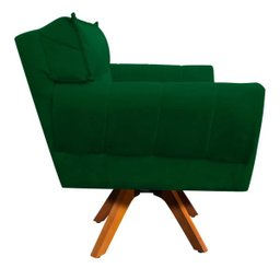 Kit 2 Poltronas Giratória Anitta Suede com Strass - D'Rossi - Verde - 4