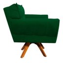 Ver imagem 4 de Kit 2 Poltronas Giratória Anitta Suede com Strass - D'Rossi - Verde