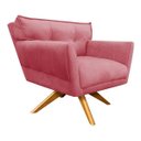 Ver imagem 5 de Kit Namoradeira e 02 Poltronas Giratória Anitta Suede - D'Rossi - Rose