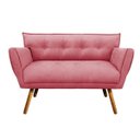 Ver imagem 2 de Kit Namoradeira e 02 Poltronas Giratória Anitta Suede - D'Rossi - Rose