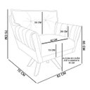 Ver imagem 7 de Kit Namoradeira e 02 Poltronas Giratória Anitta Suede - D'Rossi - Rose