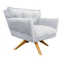 Ver imagem 4 de Kit Namoradeira e 02 Poltronas Giratória Anitta Suede com Strass - D'Rossi - Cinza
