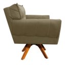 Ver imagem 4 de Kit Namoradeira e 02 Poltronas Giratória Anitta Suede com Strass - D'Rossi - Marrom Rato