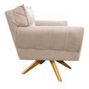 Ver imagem 4 de Kit Namoradeira e 02 Poltronas Giratória Anitta Suede com Strass - D'Rossi - Bege