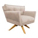 Ver imagem 3 de Kit Namoradeira e 02 Poltronas Giratória Anitta Suede com Strass - D'Rossi - Bege