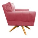 Ver imagem 3 de Kit Namoradeira e 02 Poltronas Giratória Anitta Suede com Strass - D'Rossi - Rose