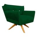 Ver imagem 4 de Kit Namoradeira e 02 Poltronas Giratória Anitta Suede com Strass - D'Rossi - Verde