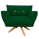 Ver imagem 3 de Kit Namoradeira e 02 Poltronas Giratória Anitta Suede com Strass - D'Rossi - Verde
