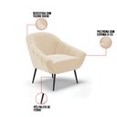 Ver imagem 6 de Poltrona Decorativa Pé Palito de Ferro Giovana Suede D01- D'Rossi Bege