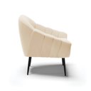 Ver imagem 4 de Poltrona Decorativa Pé Palito de Ferro Giovana Suede D01- D'Rossi Bege