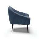 Ver imagem 4 de Poltrona Decorativa Pé Palito de Ferro Giovana Suede D01- D'Rossi Azul Marinho