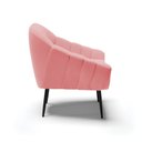 Ver imagem 4 de Poltrona Decorativa Pé Palito de Ferro Giovana Suede D01- D'Rossi Rosê