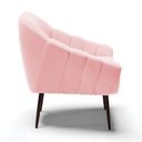 Ver imagem 4 de Poltrona Decorativa Pé Palito de Ferro Giovana Suede D01- D'Rossi Rosa Bebê
