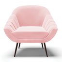 Ver imagem 3 de Poltrona Decorativa Pé Palito de Ferro Giovana Suede D01- D'Rossi Rosa Bebê